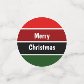 Rode en groene kerst confetti (Kleine voorkant)