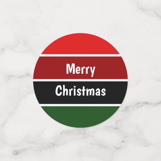 Rode en groene kerst confetti (Kleine voorkant)