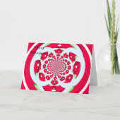 Rode en groene kerst feestdagen kaart (Voorkant)