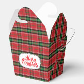 Rode en groene kerst geruite cadeauverpakking bedankdoosjes (Geopend)