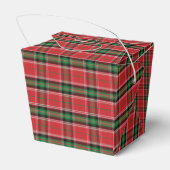 Rode en groene kerst geruite cadeauverpakking bedankdoosjes (Achterkant)