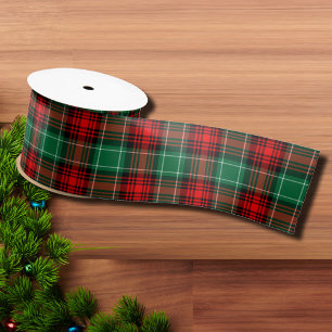 Rode en groene kerst geruite lint