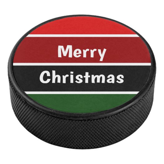Rode en groene kerst hockey puck (3/4)