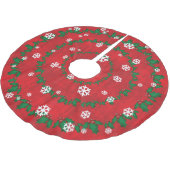 Rode en groene kerst hulst kerstboom rok (Gekanteld)