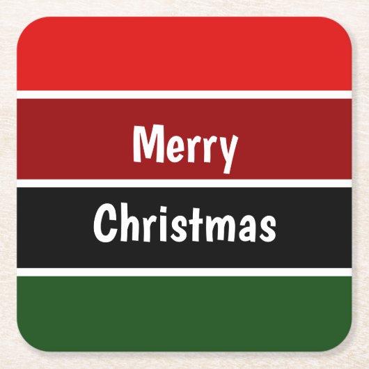 Rode en groene kerst kartonnen onderzetters (Voorkant)
