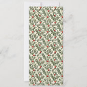 Rode en groene kerst ontwerp brunch uitnodiging (Achterkant)