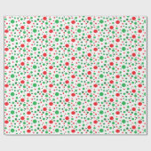 Rode en groene kerst Polka Dots Gift Wrap Cadeaupapier (Vlak)
