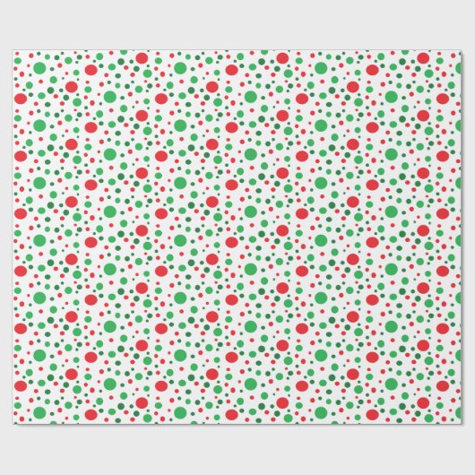 Rode en groene kerst Polka Dots Gift Wrap Cadeaupapier (Vlak)