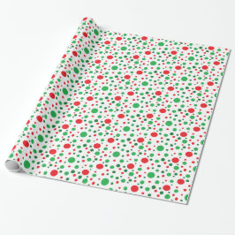 Rode en groene kerst Polka Dots Gift Wrap Cadeaupapier