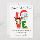 Rode en groene kerst save the date kaarten (Voorkant)