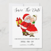 Rode en groene kerst save the date kaarten (Voorkant)
