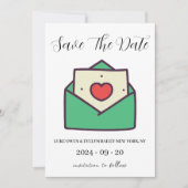 Rode en groene kerst save the date kaarten (Voorkant)