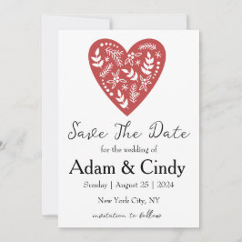 Rode en groene kerst save the date kaarten