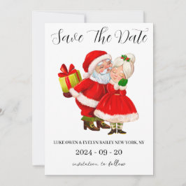 Rode en groene kerst save the date-kaarten kaart