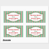 Rode en groene Kerst stickers (Vel)