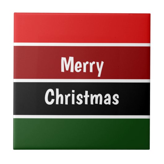 Rode en groene kerst tegeltje (Voorkant)