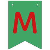 Rode en groene kerst vlaggetjes (Eerste vlag)