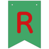 Rode en groene kerst vlaggetjes (Derde vlag)