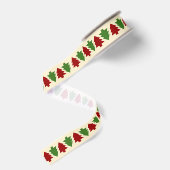 Rode en groene kerstbomen grosgrain lint (Achterkant)