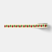 Rode en groene kerstbomen grosgrain lint (Voorkant)