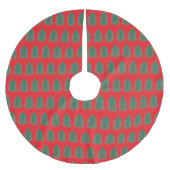 Rode en groene kerstbomen kerstboom rok (Voorkant)