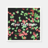Rode en groene kerstbomen Pattern Napkins Servetten (Voorkant)
