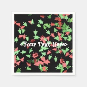 Rode en groene kerstbomen Pattern Napkins Servetten