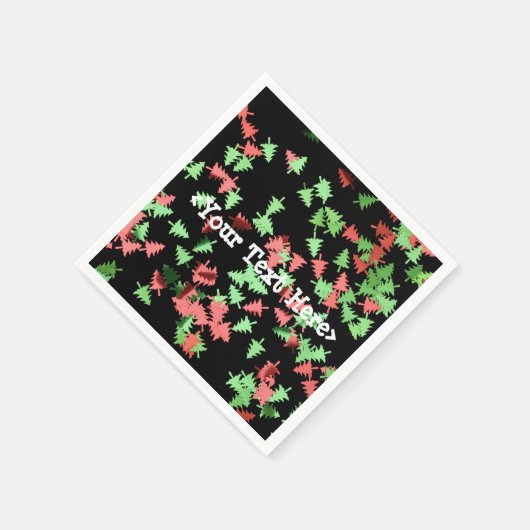 Rode en groene kerstbomen Pattern Napkins Servetten (Hoek)