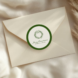 Rode en groene kerstboom ronde sticker