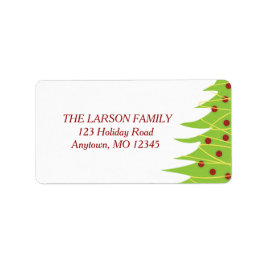 Rode en Groene Kerstboom | Vakantie Adres Label