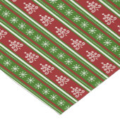 Rode en groene kerstboomstrepen korte tafelloper (Hoek)