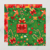 RODE EN GROENE KERSTDAG KAART (Voorkant / Achterkant)