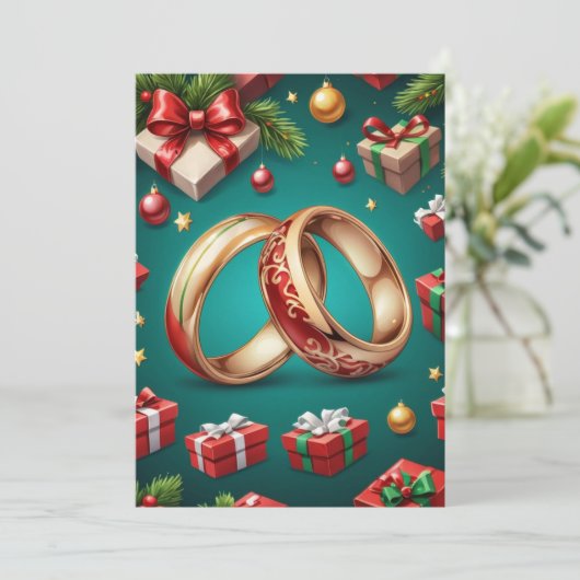 Rode en groene kerstdagen Bewaar de datumkaarten Kaart (Staand voorkant)