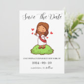 Rode en groene kerstdagen Bewaar de datumkaarten Kaart (Staand voorkant)