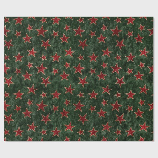  rode en groene kerstklappen cadeaupapier (Vlak)