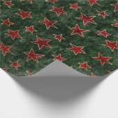  rode en groene kerstklappen cadeaupapier (Hoek)