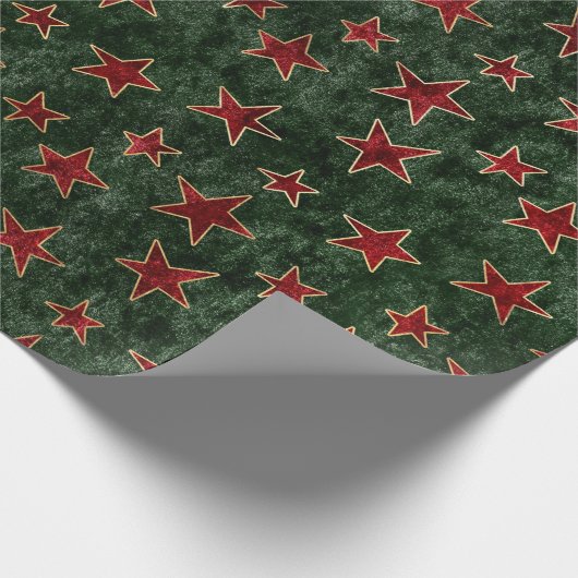  rode en groene kerstklappen cadeaupapier (Hoek)