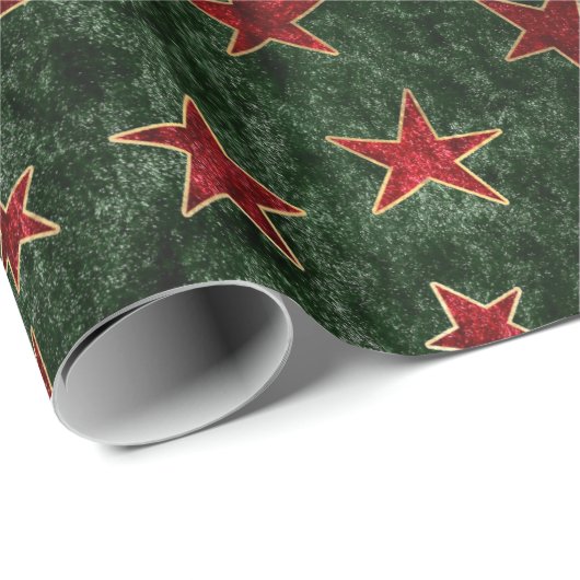  rode en groene kerstklappen cadeaupapier (Rol Hoek)