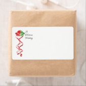 Rode en groene kerstklokken bruiloft labels (Insitu)