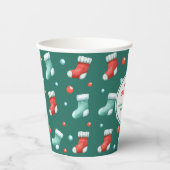 Rode en groene kerstkousen papieren bekers (Voorkant)