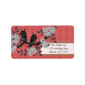 Rode en groene  kerstlabels voor vogels etiket (Voorkant)