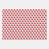 Rode en Groene Kerstman Kerstmis Inpakpapier Vel (Voorkant)