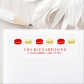 Rode en Groene Kerstmis Franse Macarons op Wit Etiket (Insitu)