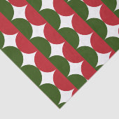 Rode en groene Kerstmis Mid Century Modern Wavy Tissuepapier (Detail)