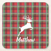 Rode en groene kerstpannen kartonnen onderzetters (Voorkant)