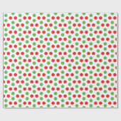 Rode en groene kerstpoka Dots Cadeaupapier (Vlak)