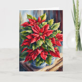 Rode en groene kerstpuntjes kaart (Voorkant)