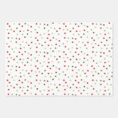 Rode en groene kerstset van 3 inpakpapier vel (Voorkant 3)