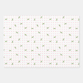 Rode en groene kerstset van 3 inpakpapier vel (Voorkant)