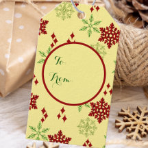 Rode en groene kerstsneeuwvlokken